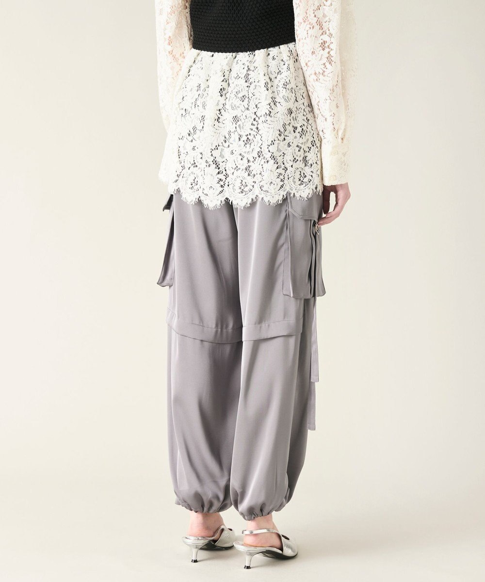 GRACE CONTINENTAL サテンカーゴパンツ 