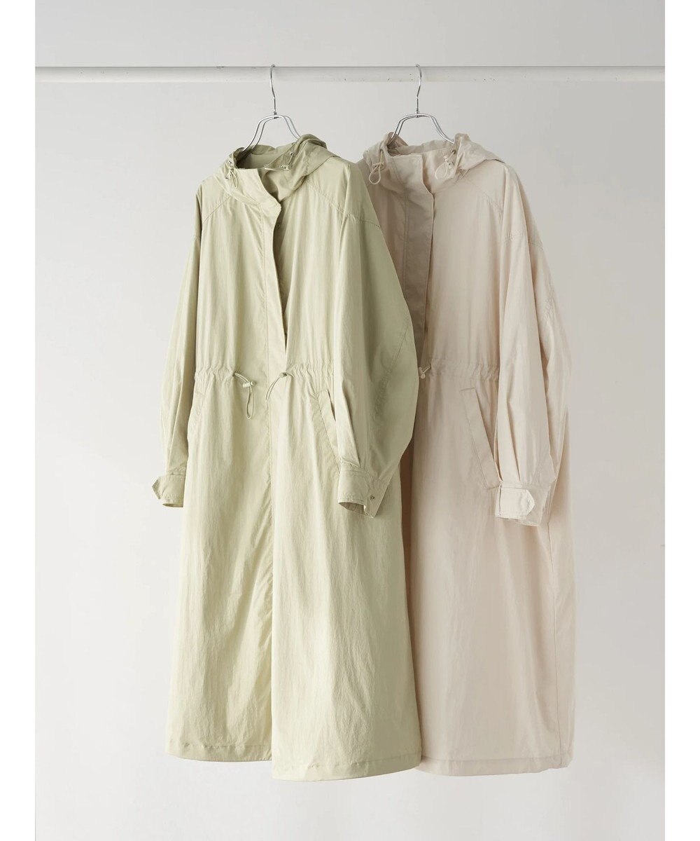 earth music&ecology テックフードロングコート 