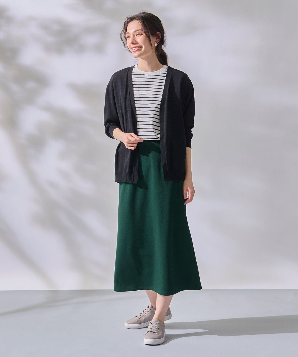 ANY 【洗濯機可/ウエストゴム】Ａラインジャージースカート 