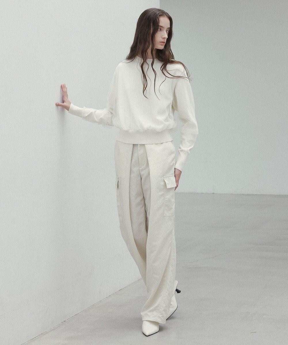 BEIGE， 【洗える】ACANTHUS / カーヴィーシルエットカーゴパンツ 