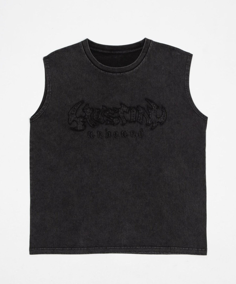 WEGO 【ユニセックス着用ITEM】ブリーチダメージアップリケノースリーブ 