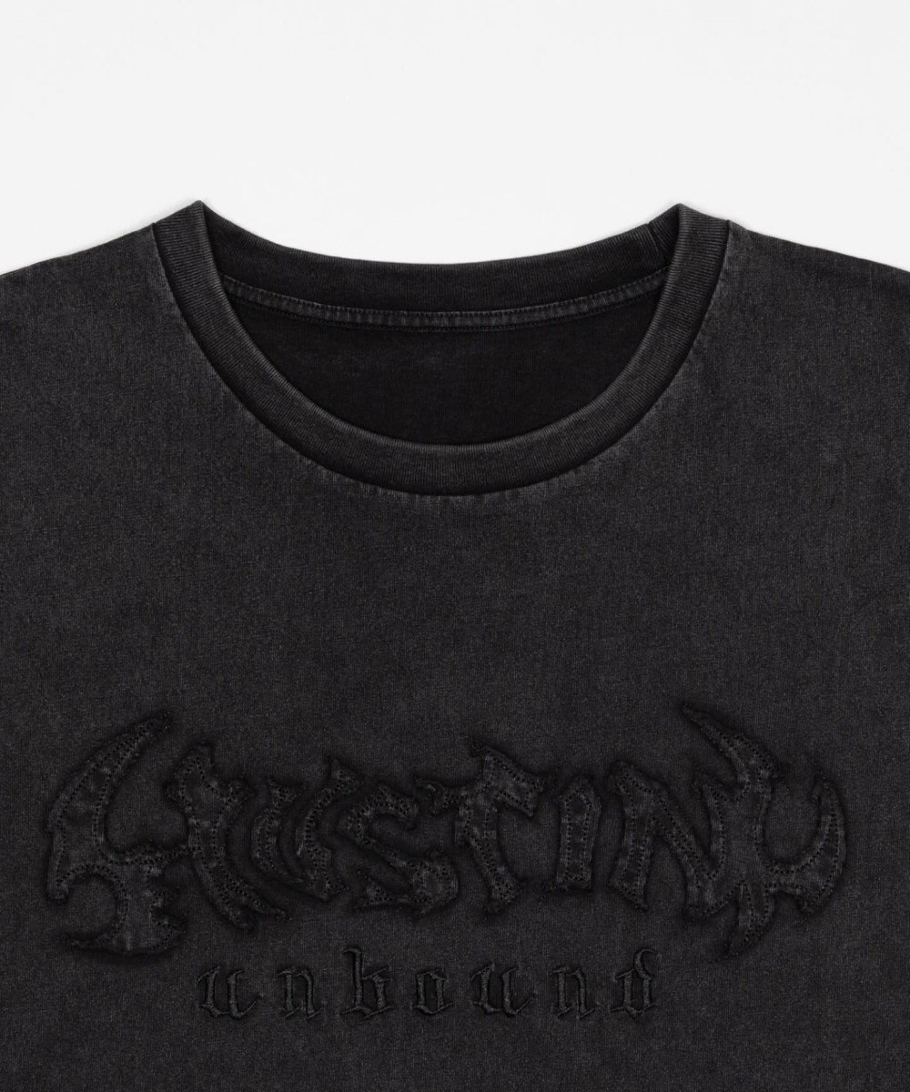 WEGO 【ユニセックス着用ITEM】ブリーチダメージアップリケノースリーブ 