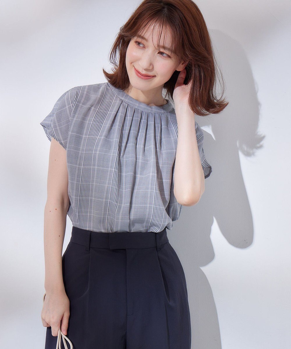 ANY 【洗濯機可能】プリントブラウス 