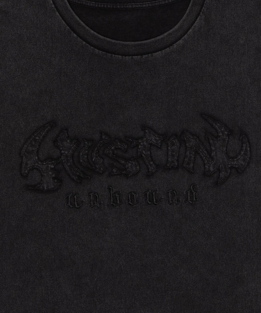 WEGO 【ユニセックス着用ITEM】ブリーチダメージアップリケノースリーブ 