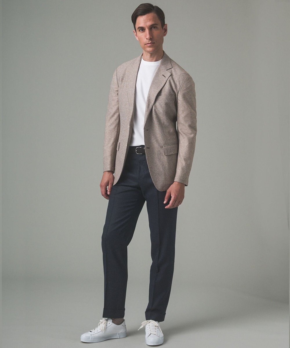 GOTAIRIKU ジャケットのインナーに最適【WEB&一部店舗限定】キレイ目 鹿の子 ビズ長袖Tシャツ 