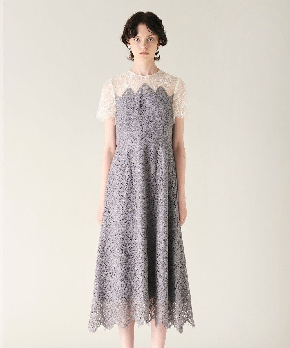 GRACE CONTINENTAL レース切替フレアドレス 