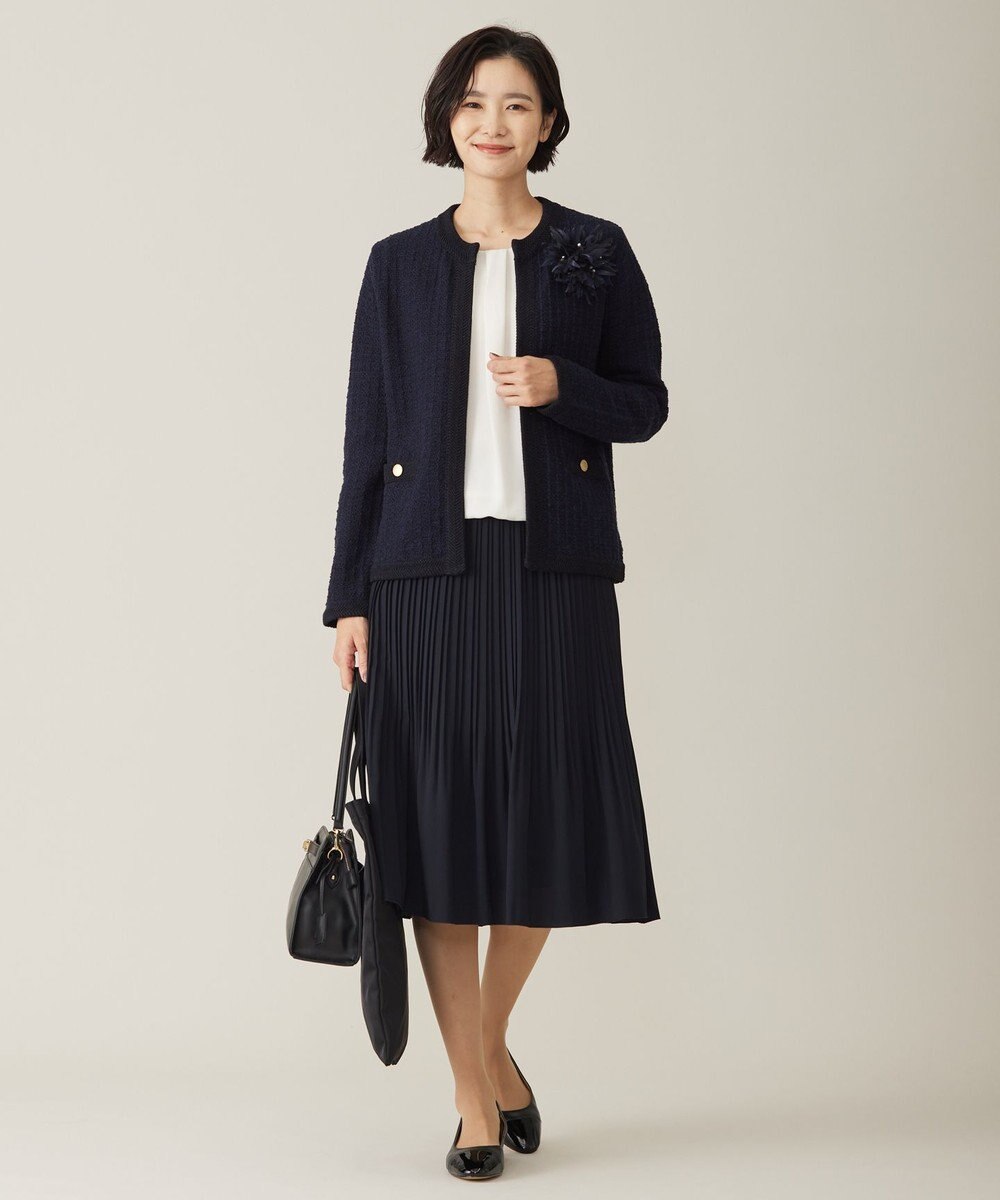 J.PRESS LADIES 【WEB限定カラーあり・洗える】TWEED ニット ジャケット 