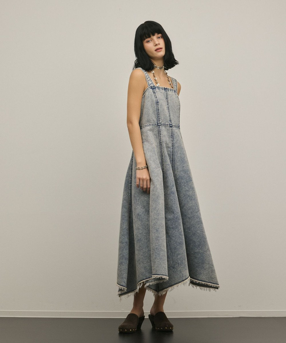 GRACE CONTINENTAL ハンカチーフヘムデニムワンピース 