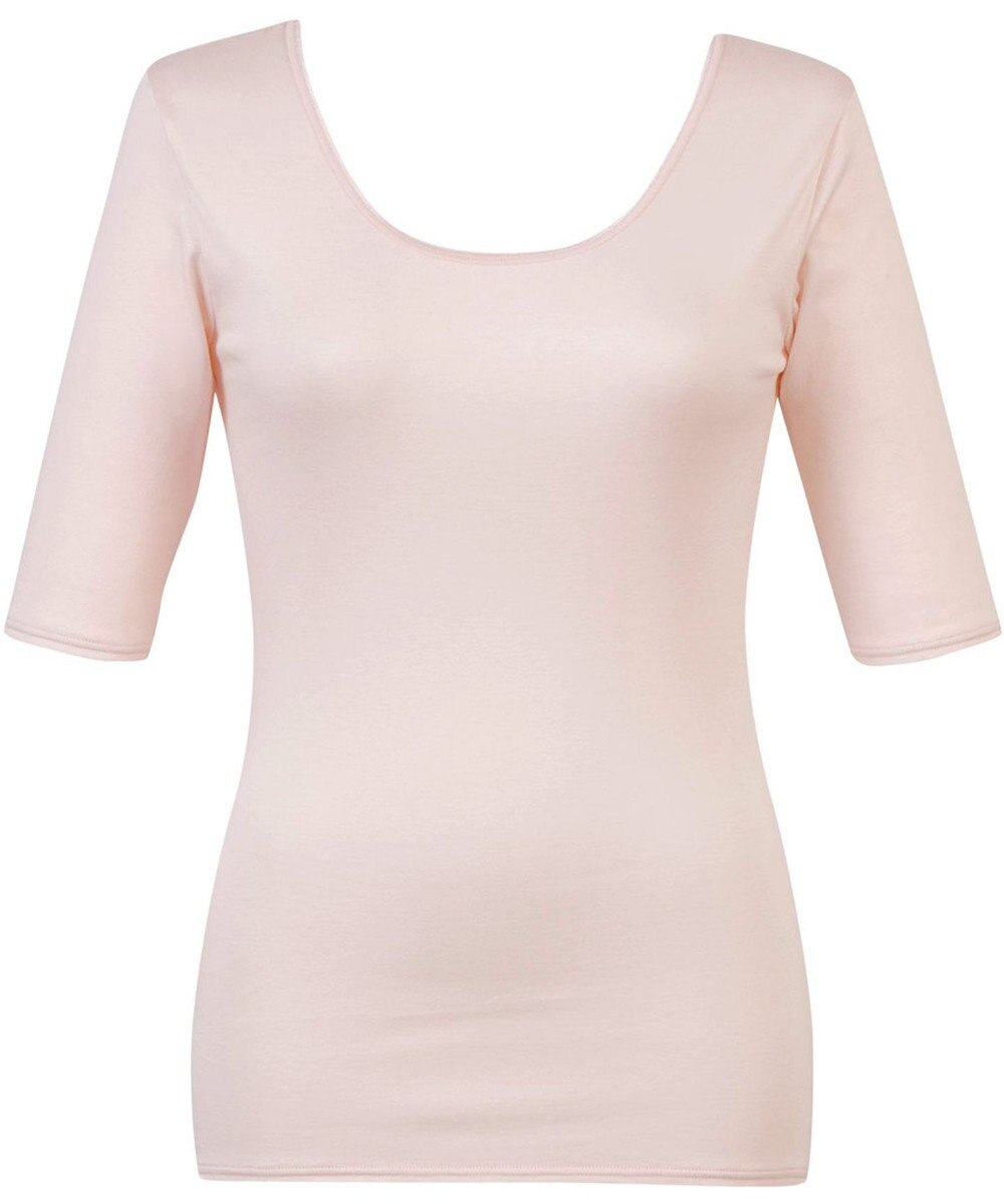 Wing あったかインナー 綿100％ 毛玉になりにくい 型くずれしにくい 【綿の贅沢 リッチ】 5分袖 半袖 秋 冬 EL4582 ウイング／ワコール 