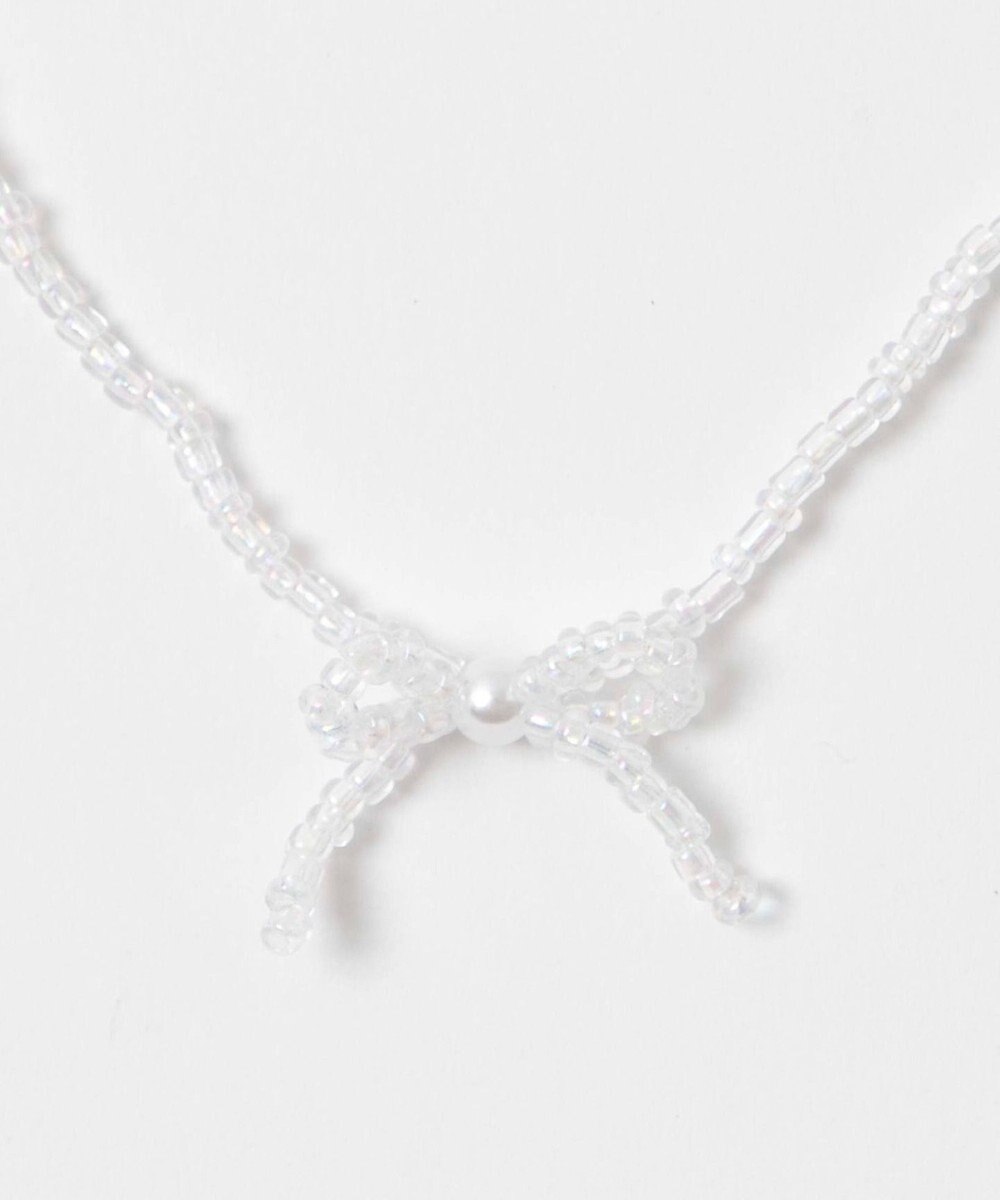 WEGO Lカラービーズリボンネックレス 