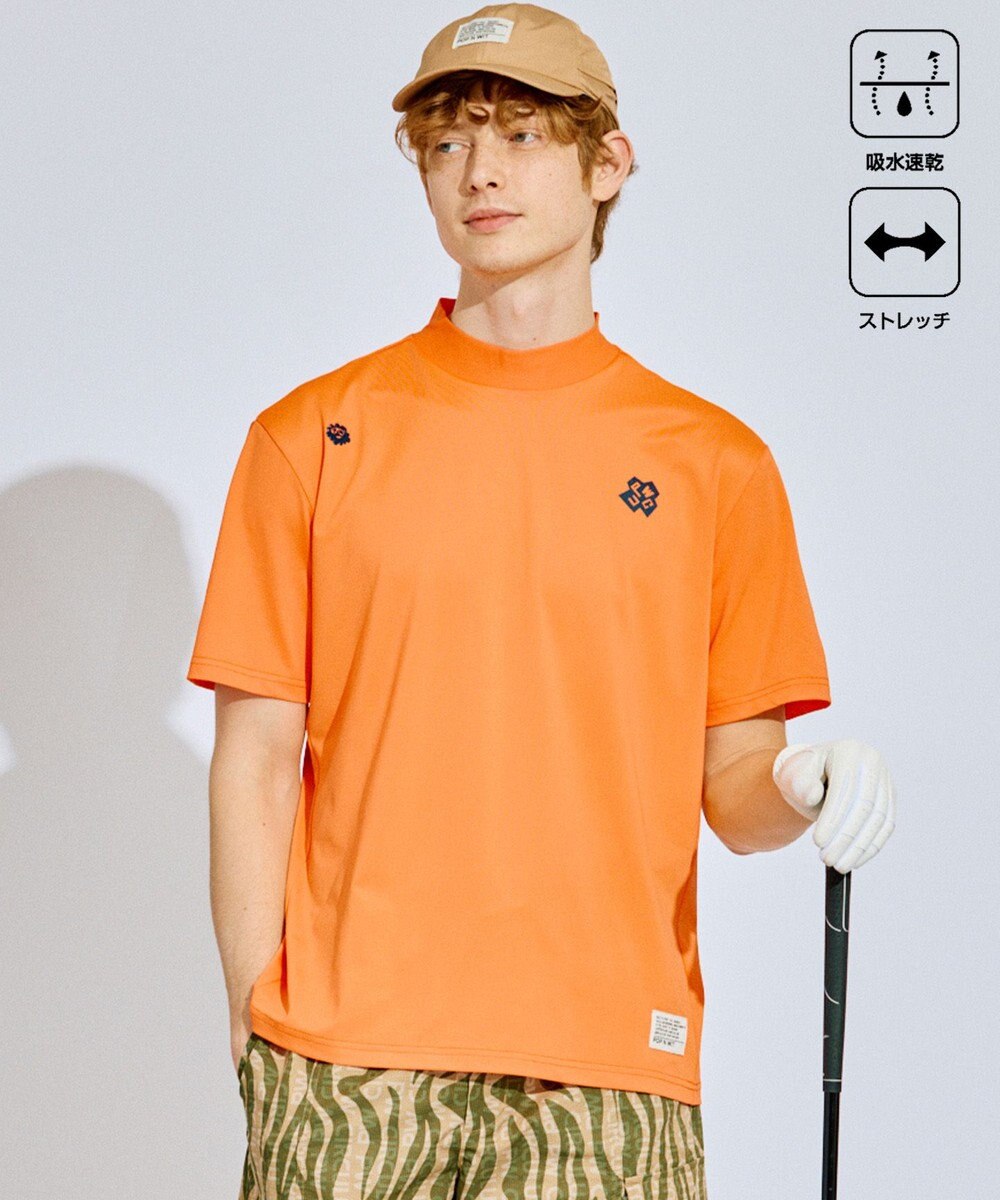 PW CIRCULUS 【吸水速乾 / ストレッチ】【MEN】ストレッチメッシュカノコ ベンチレーションモックT ゴルフ 
