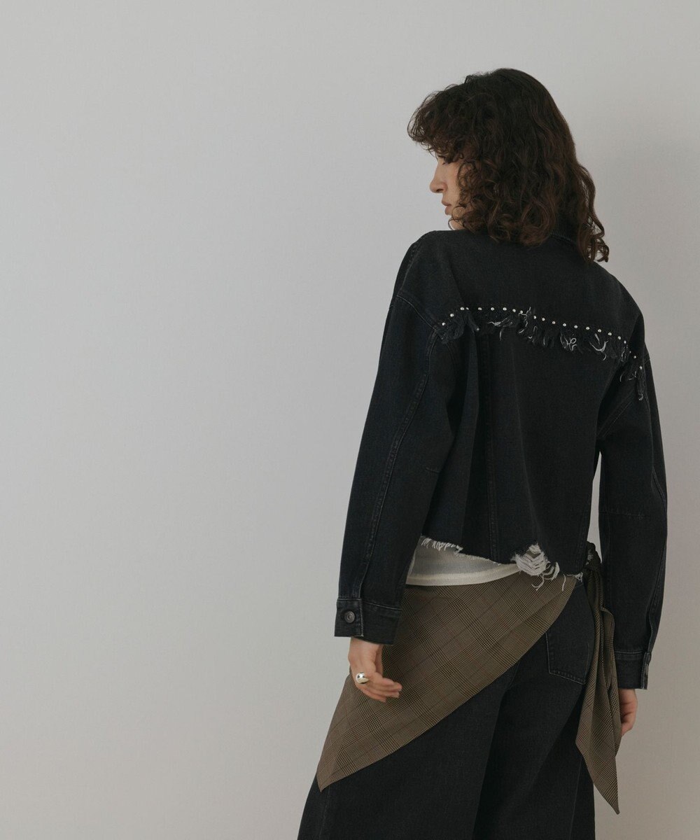 GRACE CONTINENTAL フリンジスタッズデニムジャケット 