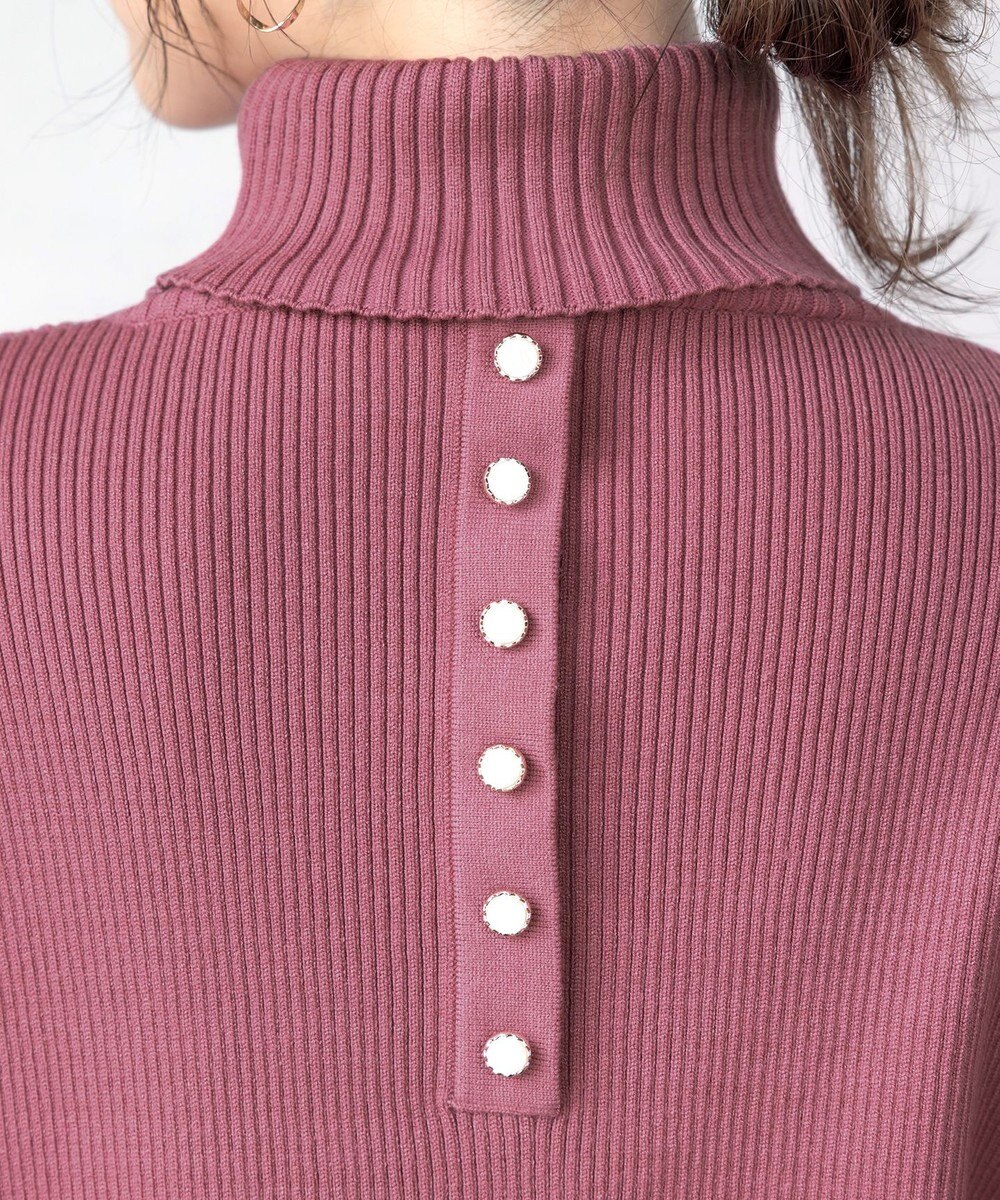 Tiaclasse 【洗える】タートルボタンニットトップス 