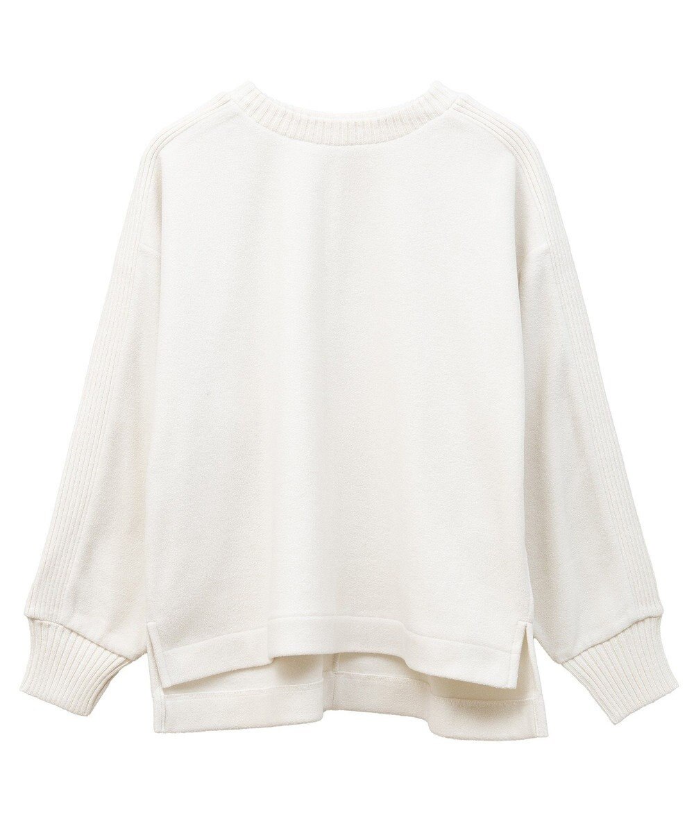 Green Parks フリース袖リブドッキングプルオーバー 