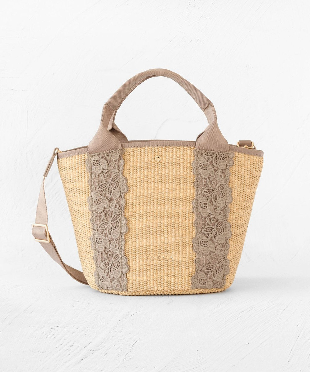 TOCCA TOUCH OF LACE BASKET かごバッグ ベージュ系