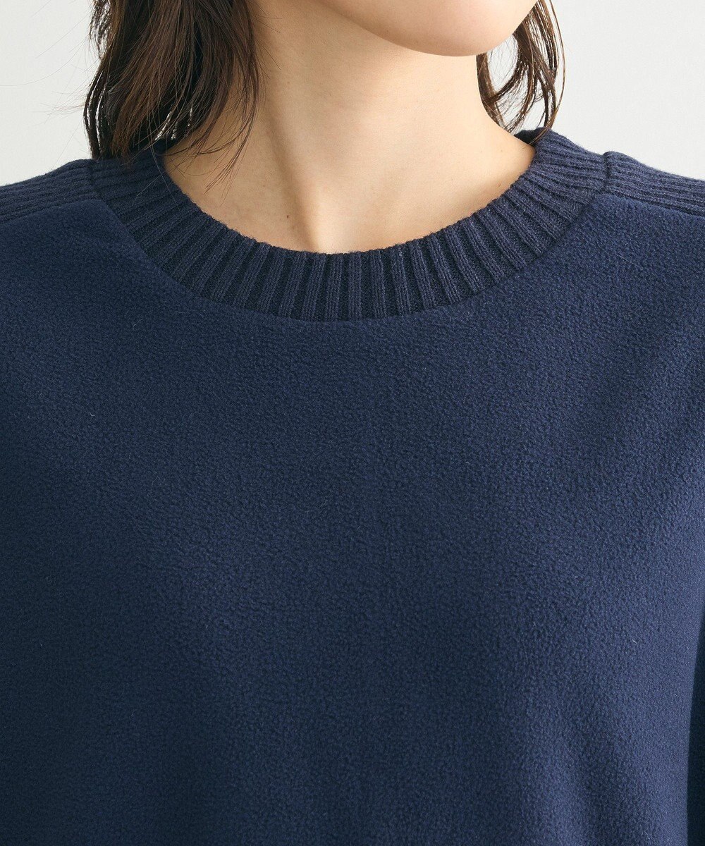 Green Parks フリース袖リブドッキングプルオーバー 