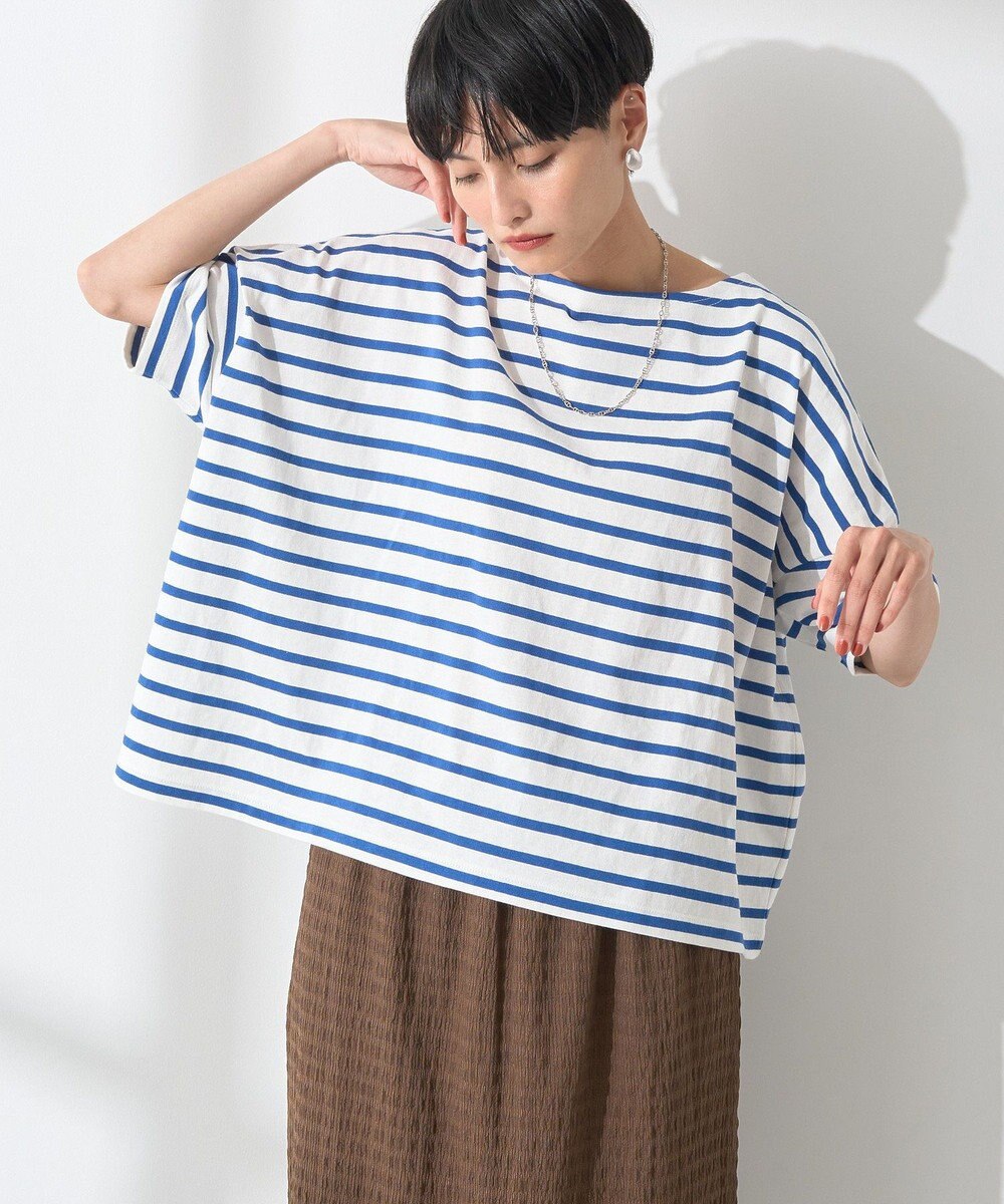 AMERICAN HOLIC バスクボーダー半袖プルオーバー 