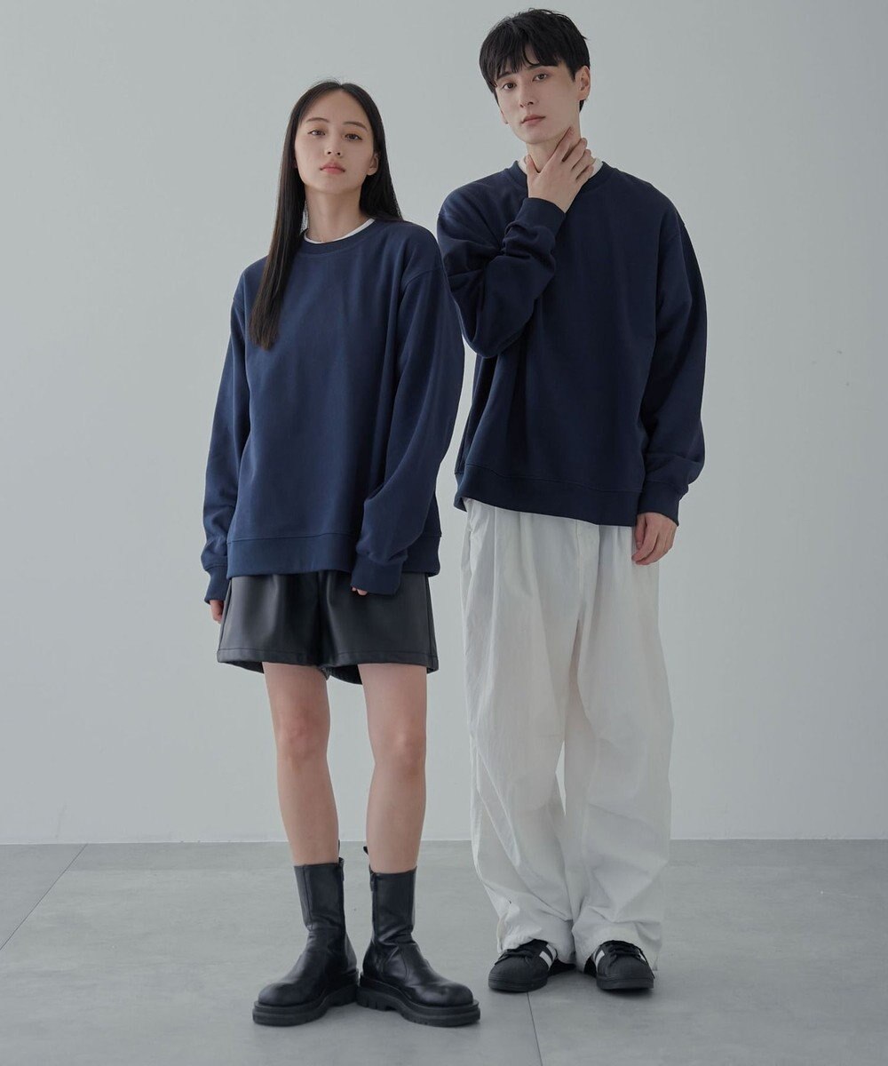 WEGO 【ユニセックス着用ITEM/裏起毛】リラックスフィットスウェットプルオーバー 