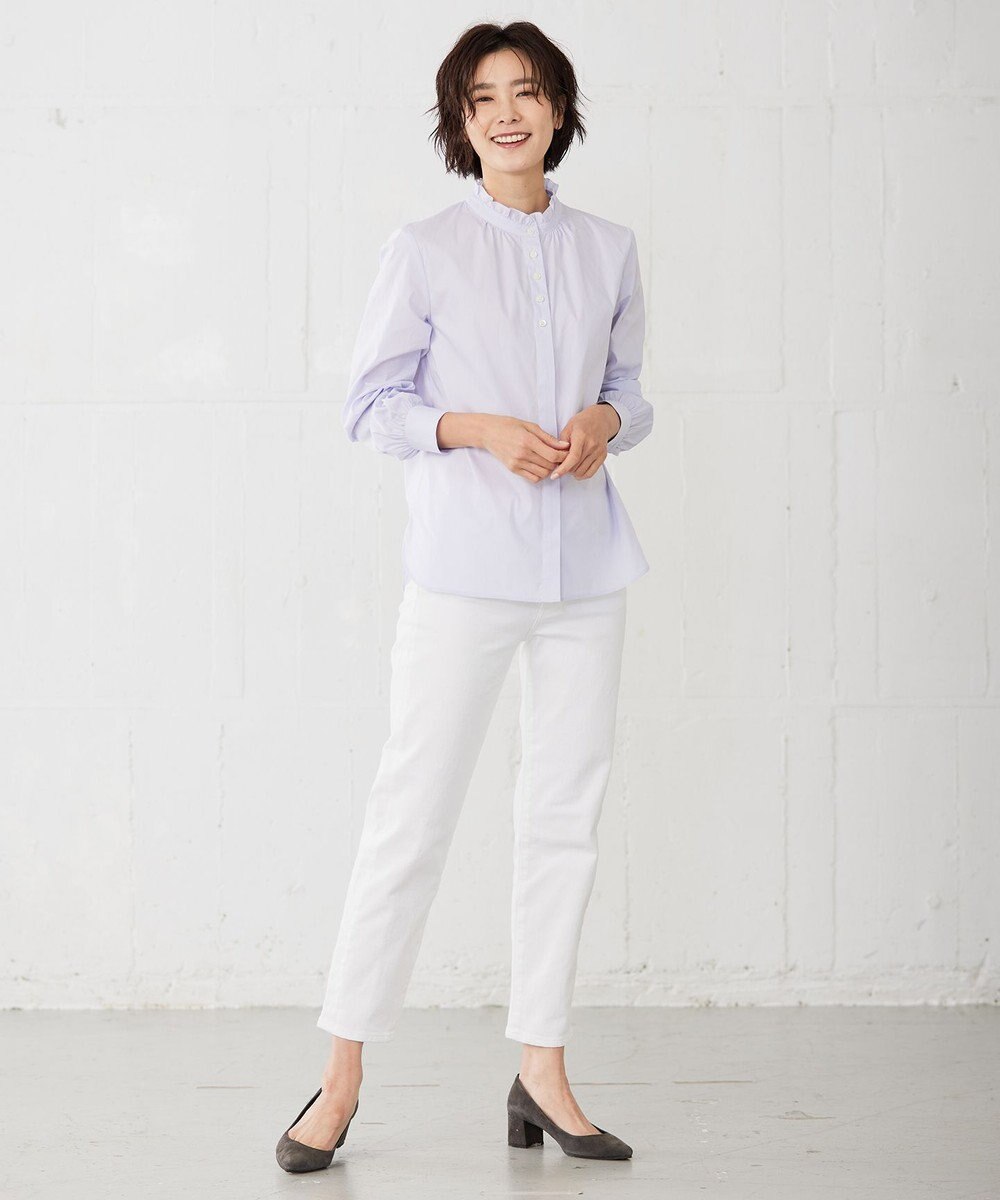 J.PRESS LADIES 【洗える】BASIC STRETCH DENIM ストレート パンツ 