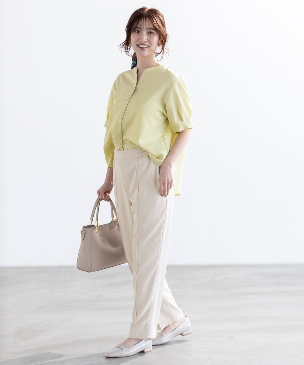 ANY SIS 【接触冷感・UVカット・速乾】スムージーポリエステル 2WAY ブラウス 