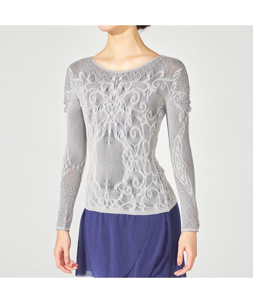 Chacott 【ノーソーイングニット】リバーシブルクルーネックトップ 