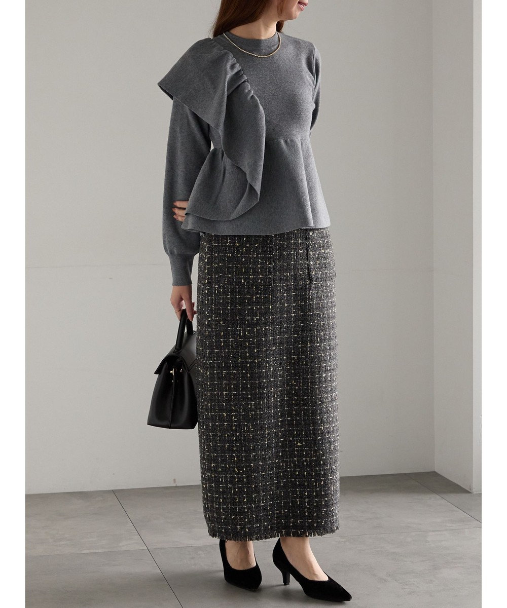 Te chichi ツィードロングナロースカート《2025winter catalog item》 