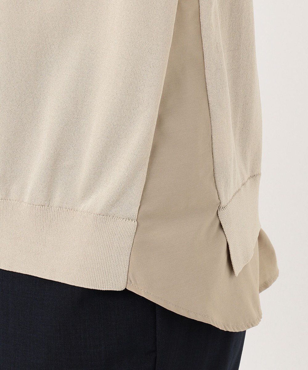 J.PRESS LADIES 【洗える】レーヨンストレッチ レイヤードニット 