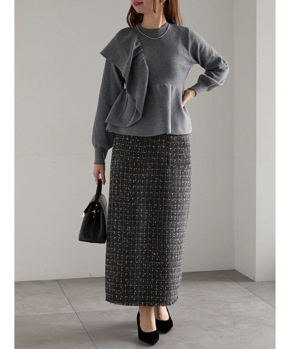 Te chichi ツィードロングナロースカート《2025winter catalog item》 