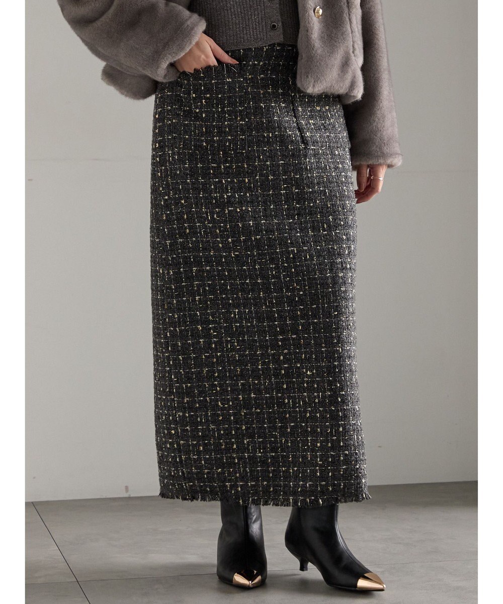 Te chichi ツィードロングナロースカート《2025winter catalog item》 