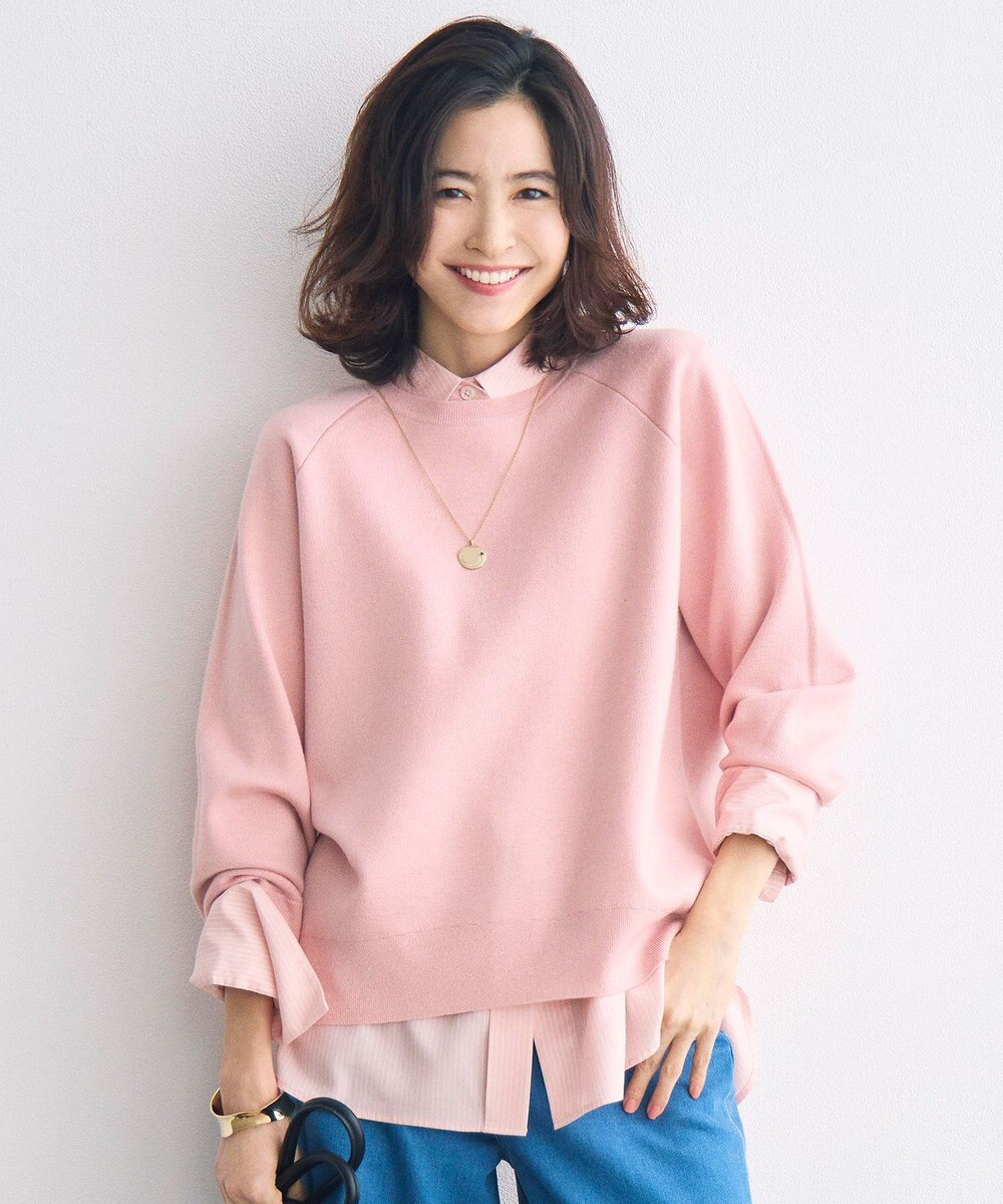 自由区 【カタログ掲載】スムージーラグランスリーブ ニット 