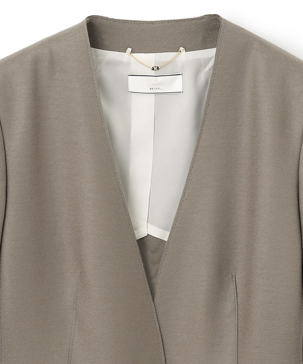 BEIGE， CORBY / ノーカラージャケット 