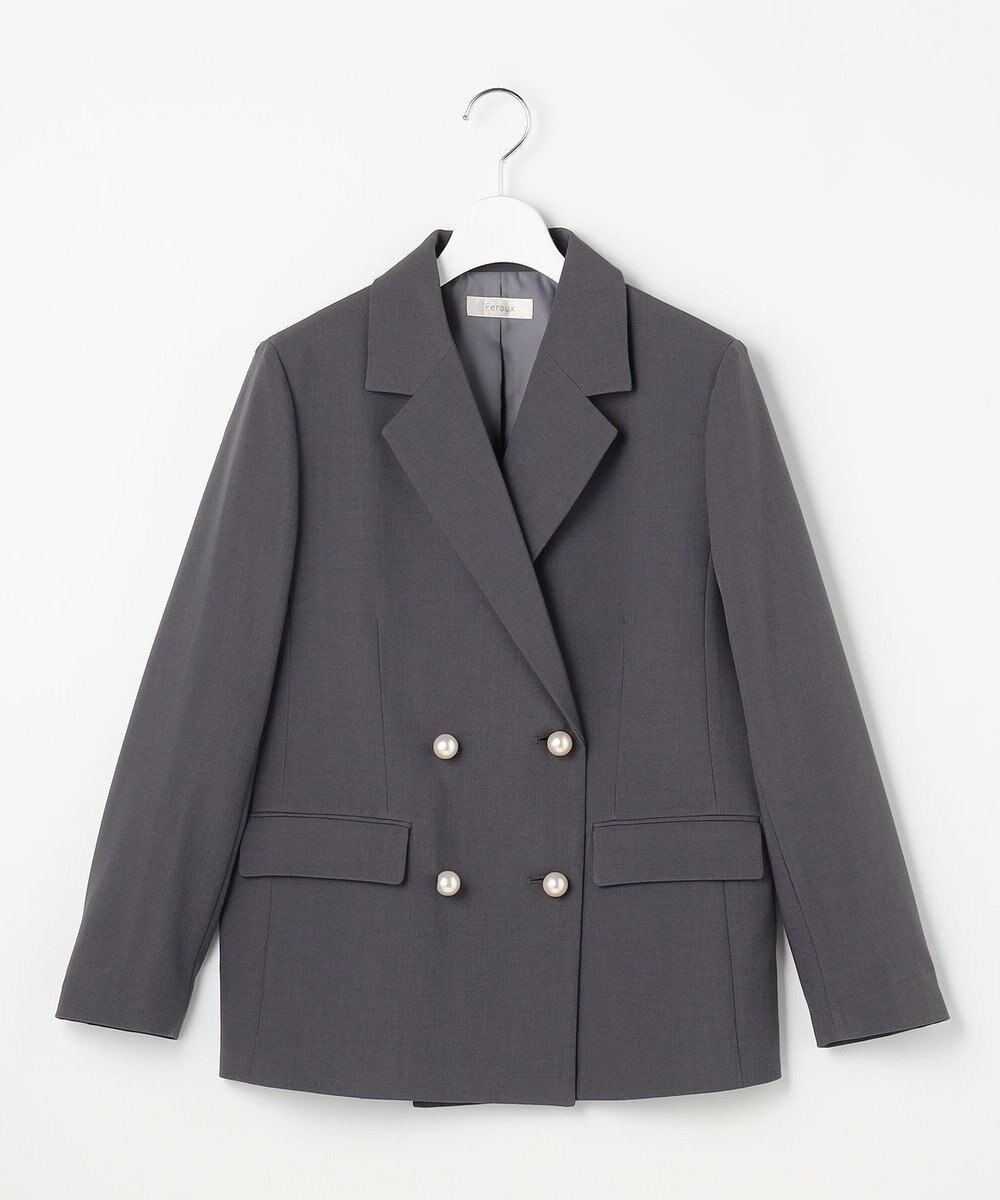 Feroux 【先行予約】パール釦テーラード ジャケット 