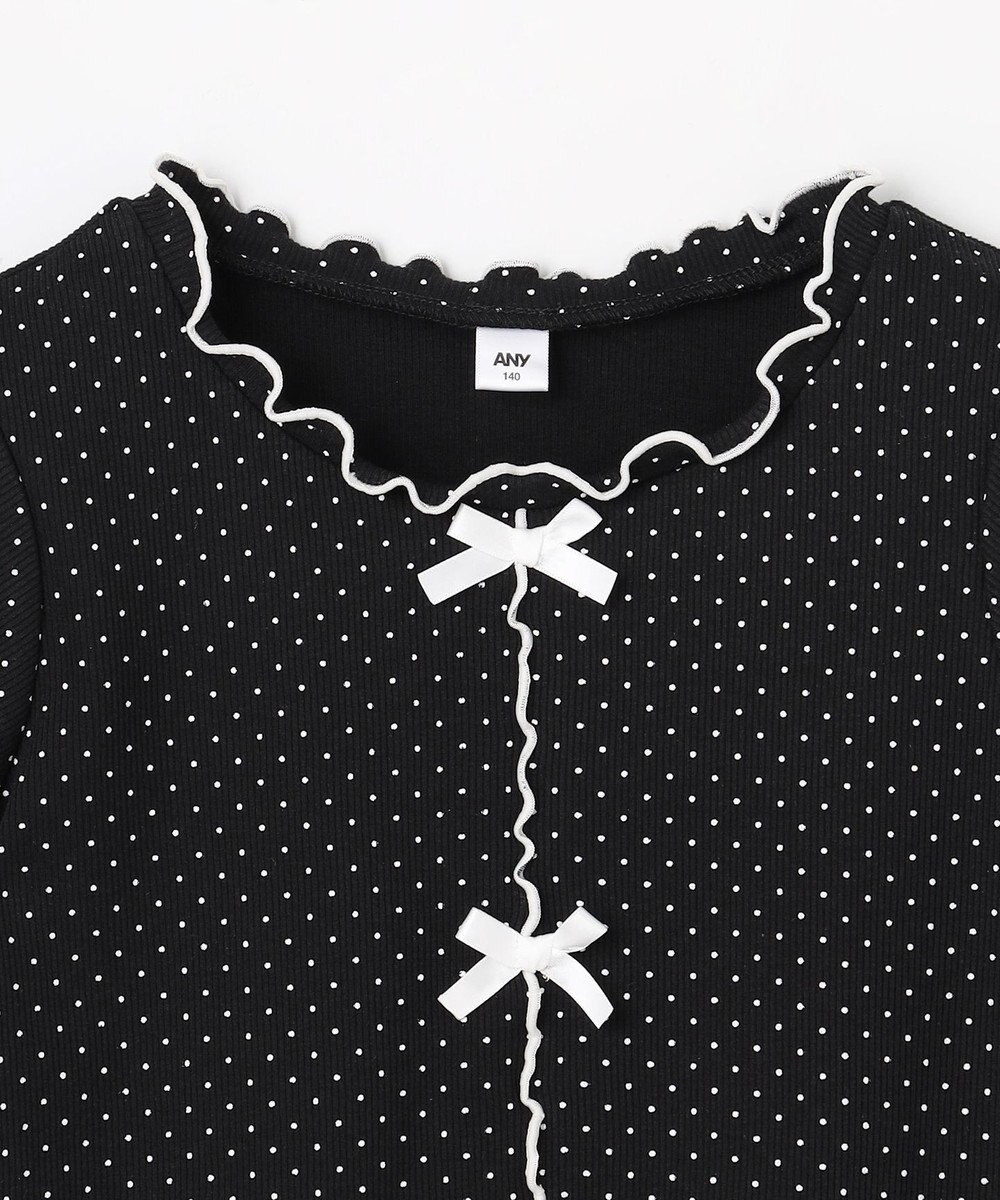 ANY KIDS 【一部店舗/WEB先行販売アイテム】ドット×リボン 半袖Tシャツ 
