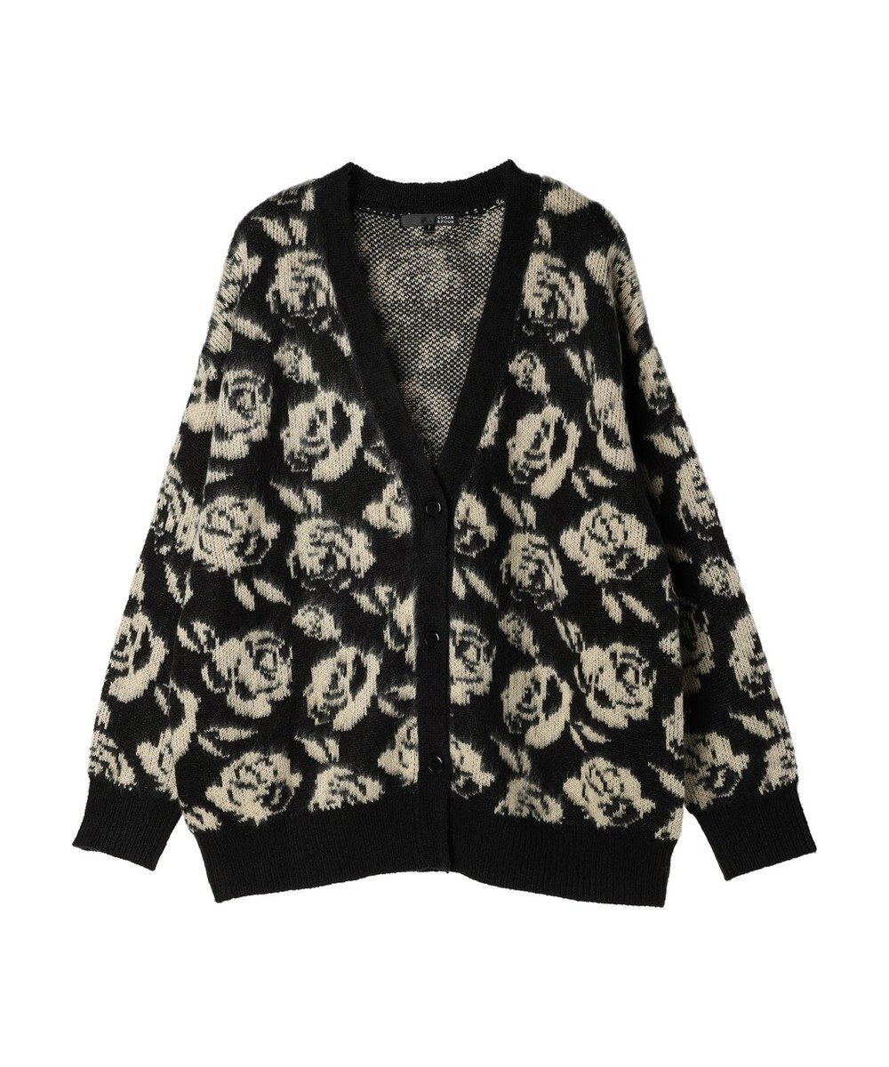 Green Parks ・ＳＵＧＡＲ　ＳＰＯＯＮ　フラワーシャギーカーディガン 