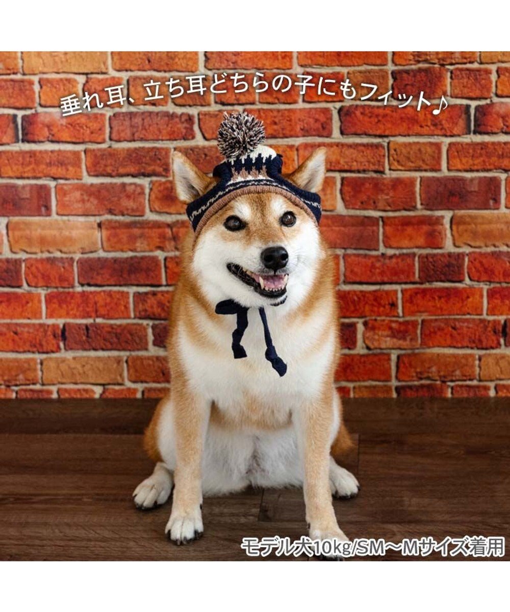 PET PARADISE ペットパラダイス ボンボン付き 男の子 ニット 帽子 中型犬 ＳＭ～Ｍ 