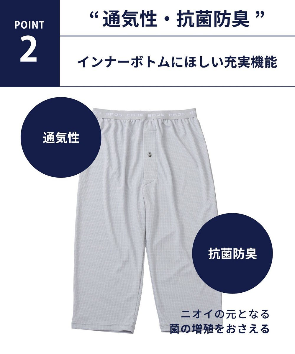 WACOAL MEN インナーボトム　【ムレからの解放】　吸放湿性　吸汗速乾　ひざ下丈　前開き　/ ブロス　GS3330 