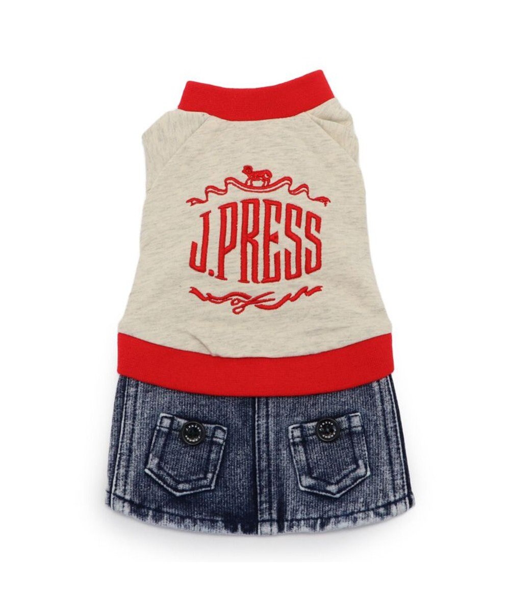 PET PARADISE J.PRESS デニム風 スカートつなぎ 小型犬 