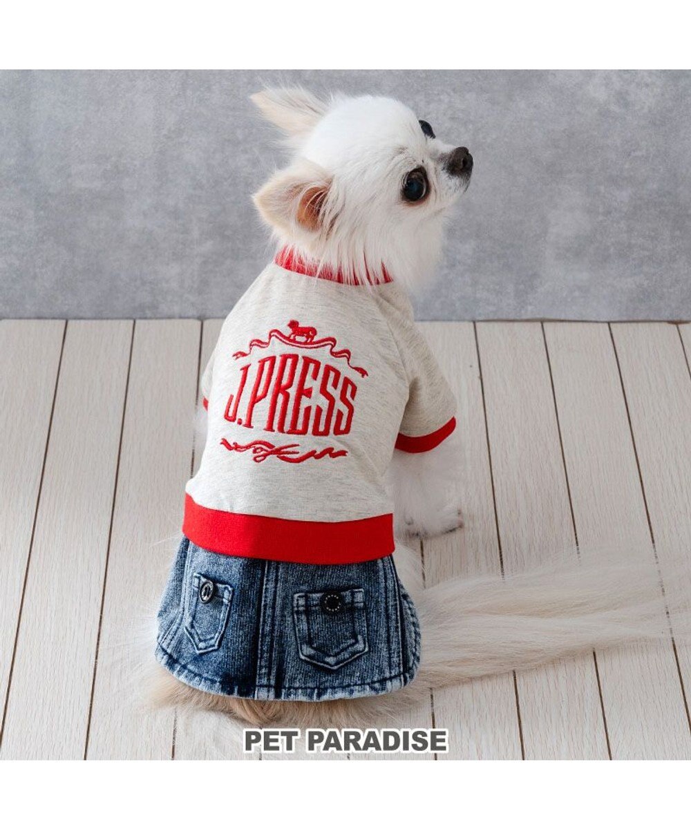 PET PARADISE J.PRESS デニム風 スカートつなぎ 小型犬 