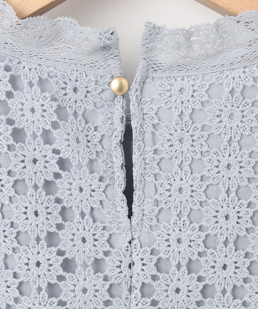 組曲 S 【WEB限定】フラワーレース ペプラムトップス 