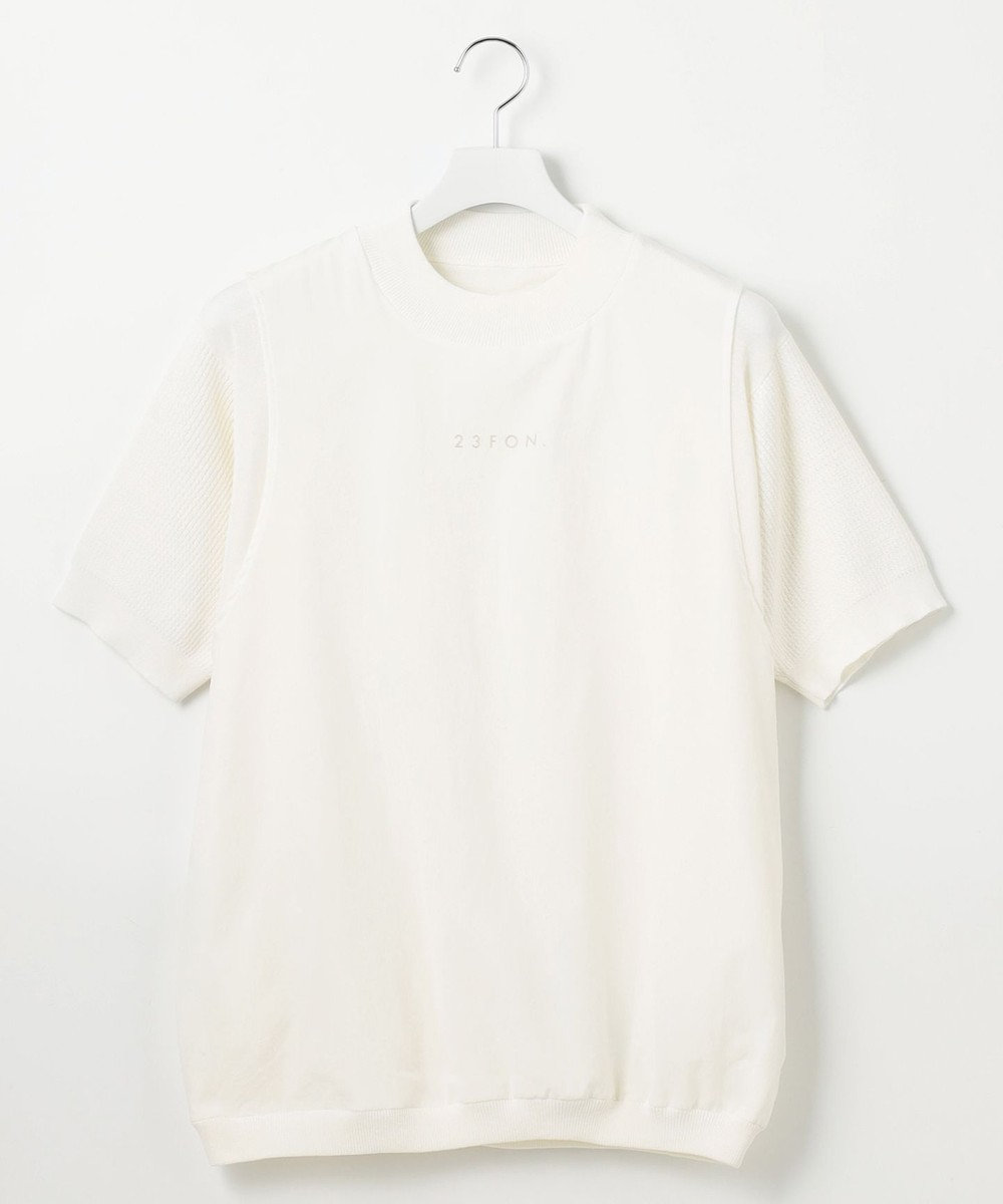 23区GOLF 【23Fondation/MEN】レイヤード風 コンビモックネック 