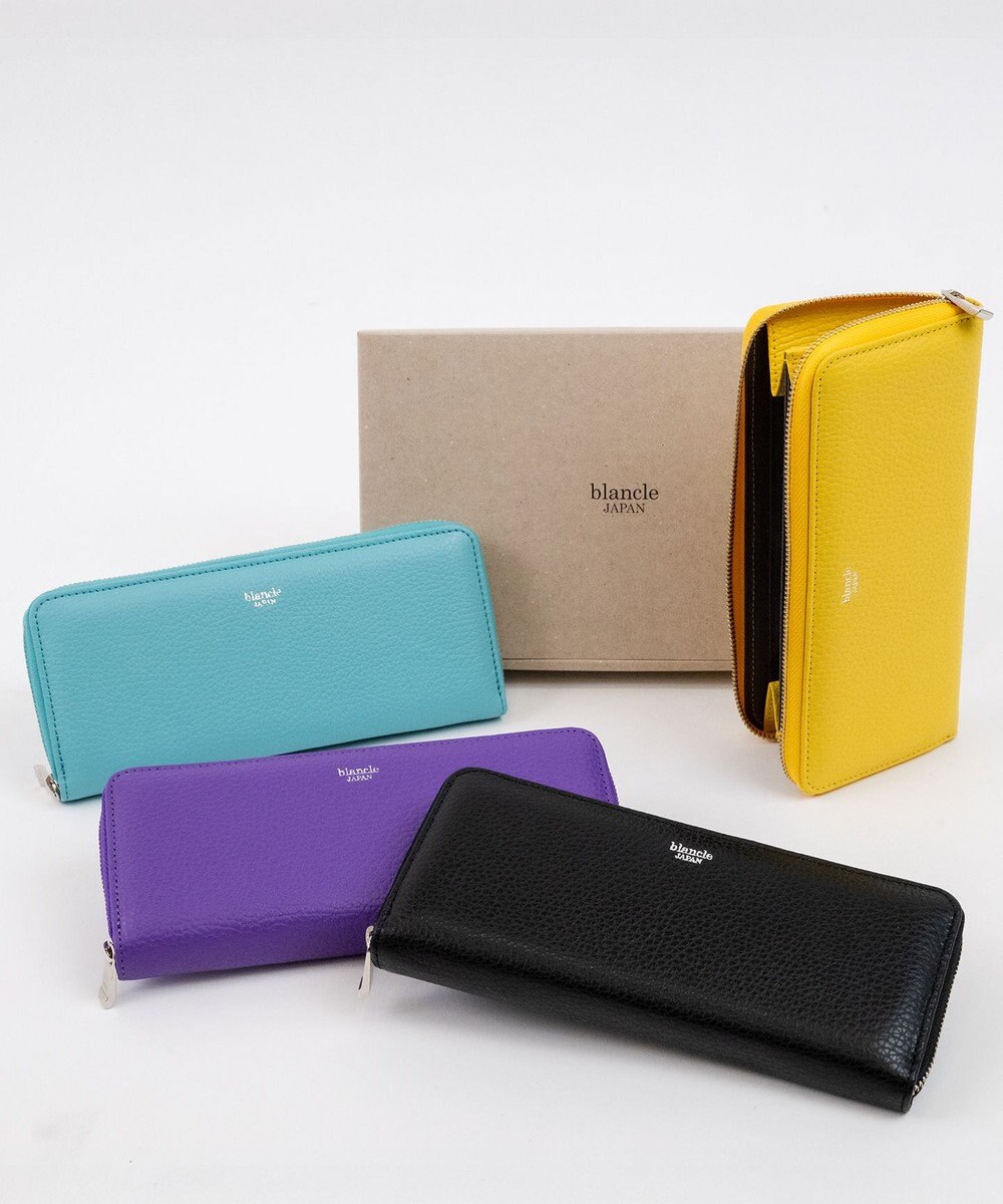 blancle シュリンクレザーラウンドジップ ロングウォレット 