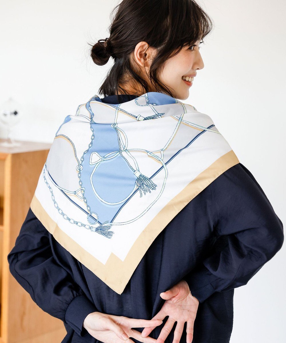 ANY SIS 【WEB・一部店舗限定】大判チェーン スカーフ 