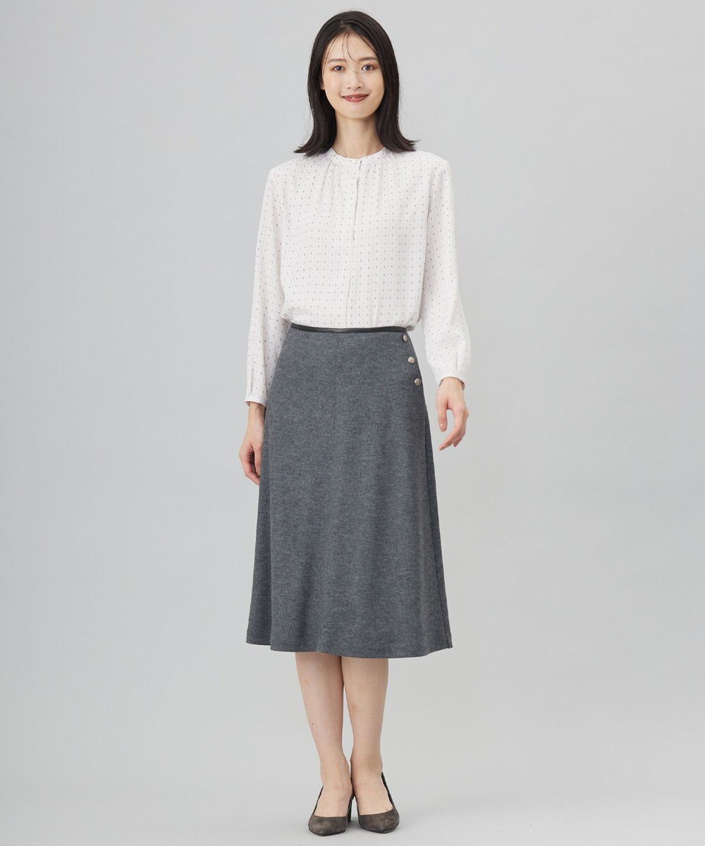 J.PRESS LADIES L 【洗える】ウールスムース スカート 