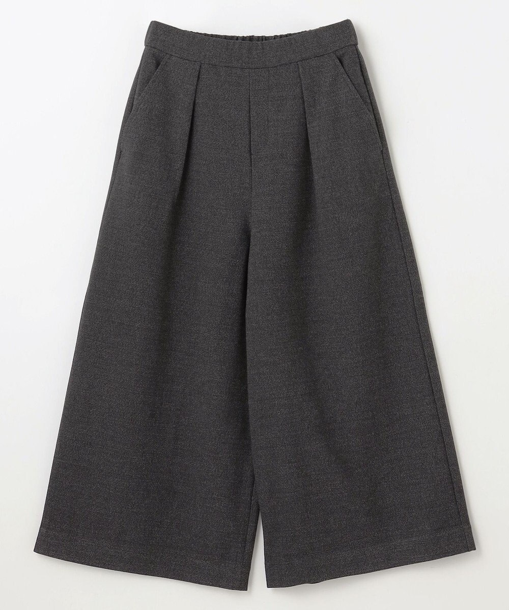 ANY 【洗濯機可/ウエストゴム】ライトツイードワイドパンツ 