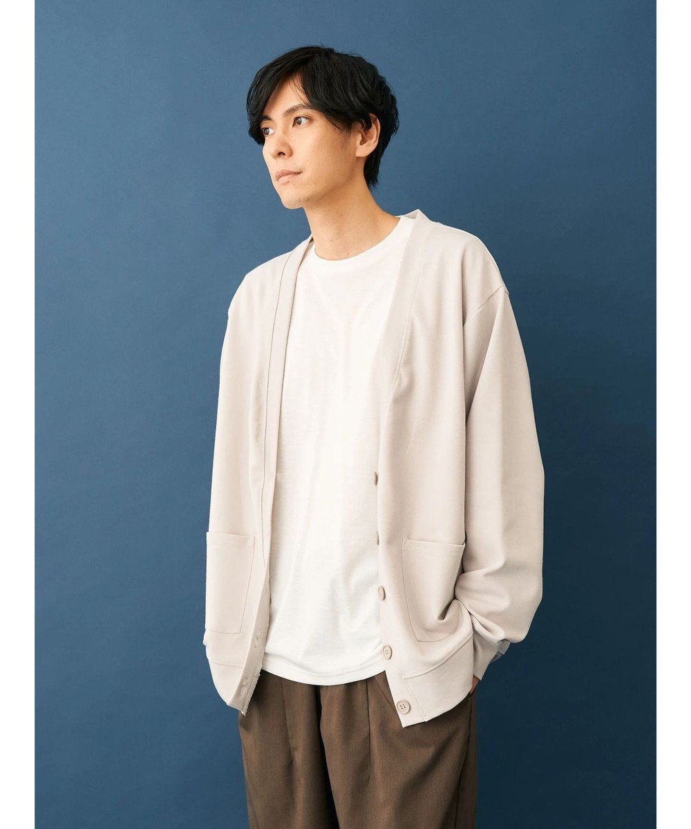 CRAFT STANDARD BOUTIQUE 強撚ポンチカーディガン＋Ｌ／Ｓ　ＴＥＥーＳＥＴ 