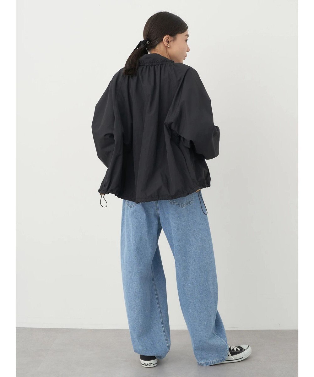 earth music&ecology スタンドフリルミリタリーブルゾン 