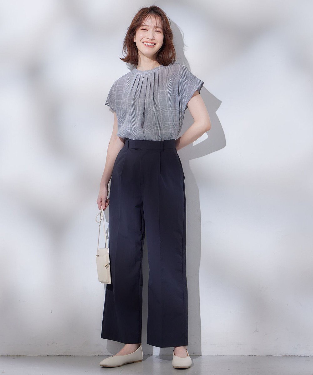 ANY 【洗濯機可能】プリントブラウス 