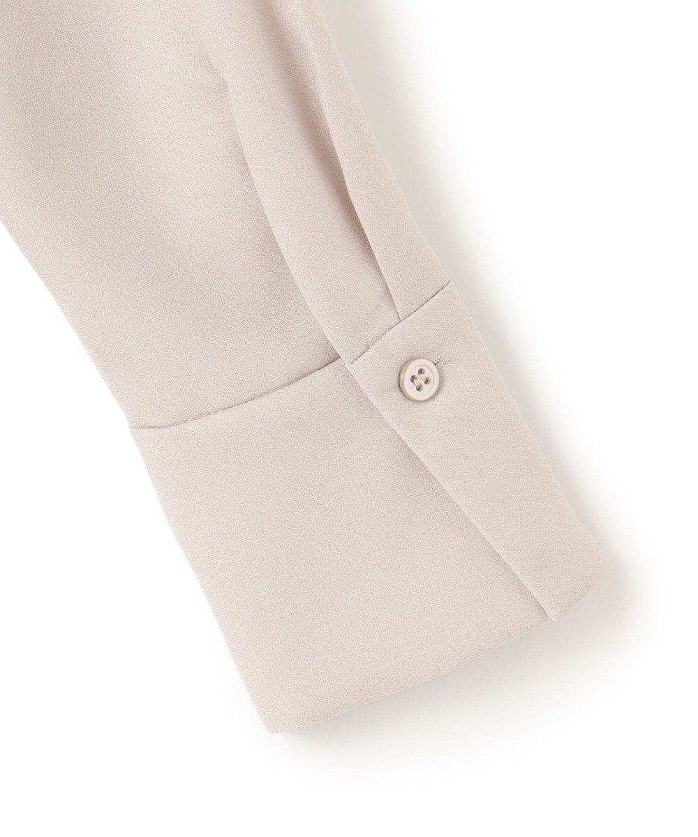 ICB 【接触冷感・UVケア・速乾・洗える】 FluidBackSatin シャツブラウス 