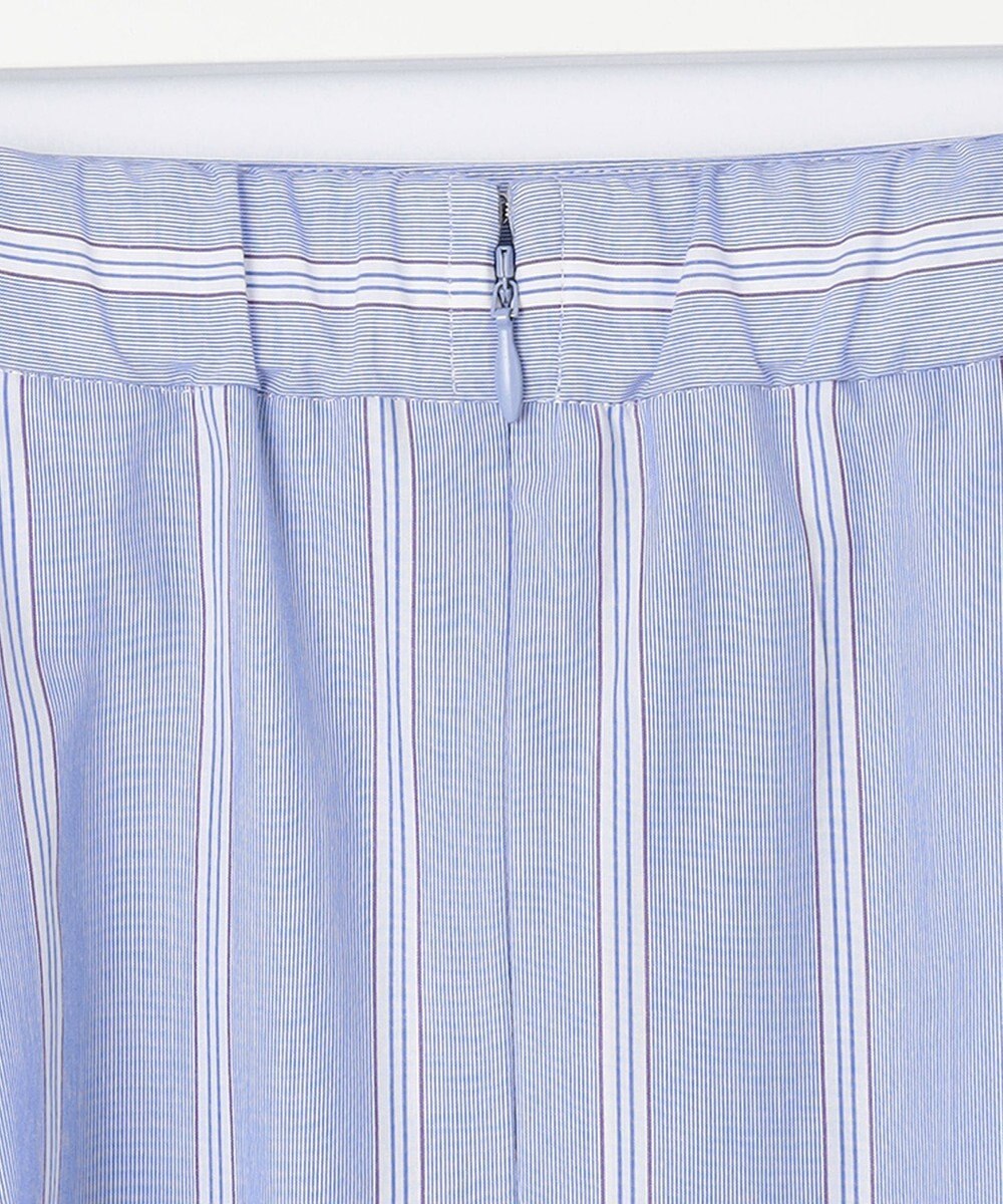 J.PRESS LADIES L 【洗える】 セルロース タイプライター ストライプ フレアー スカート 