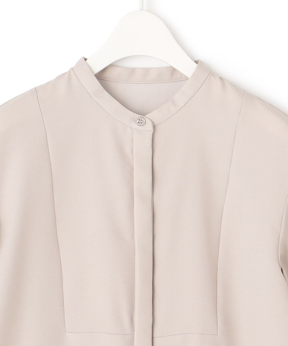 ICB 【接触冷感・UVケア・速乾・洗える】 FluidBackSatin シャツブラウス 